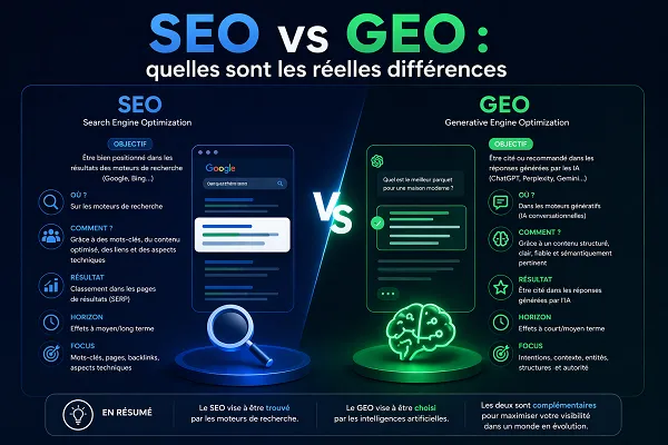 Différence entre SEO et GEO